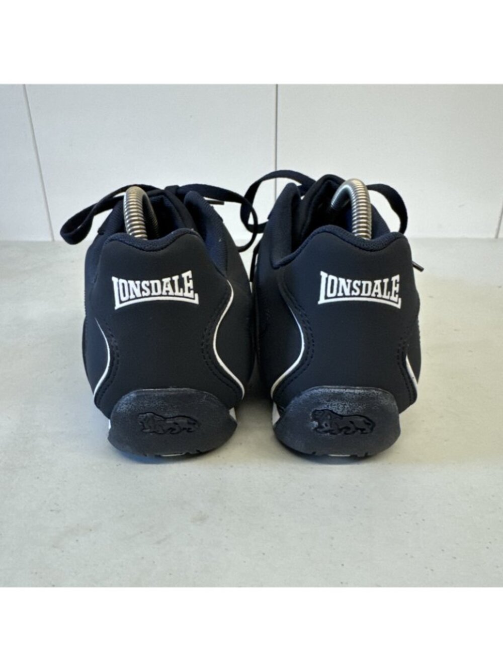 Men s Lonsdale Camden Navy/White Leather Lace Up Trainers Size US 9 EU 43 - Picture 4 of 7